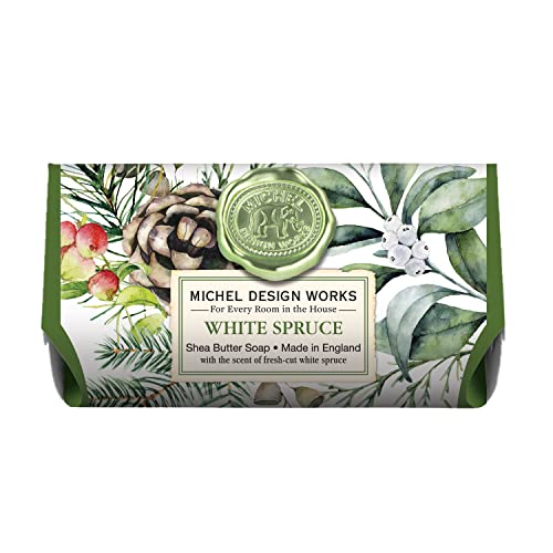 Michel Design Works Large Bath Soap Bar, White Spruce