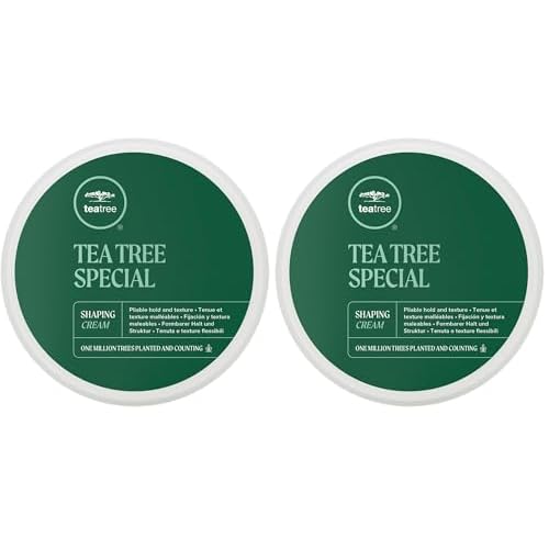 Tea Tree Shaping Cream, Hair Styling Cream, Long-Lasting Hold, Matte Finish, For All Hair Types