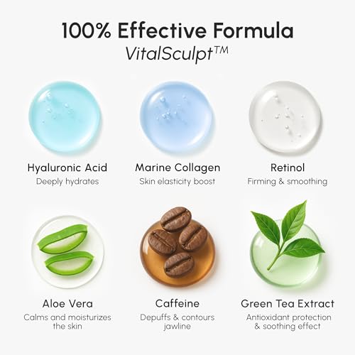 MAREE V Line Lifting Mask with Hyaluronic Acid ? Deep Collagen Face Mask for Women ? Jawline Shaper Facial Masks with Retinol ? Tightening & Firming Neck Lift Tape ? Double Chin Strap for Face Lift