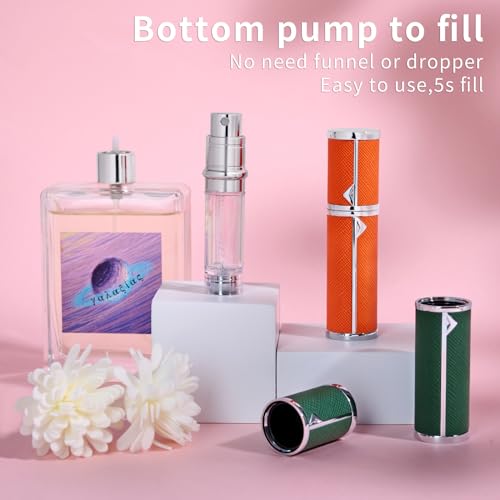 2-Pack Travel Cologne Atomizer Bottles - Refillable 5ml Perfume Spray Case