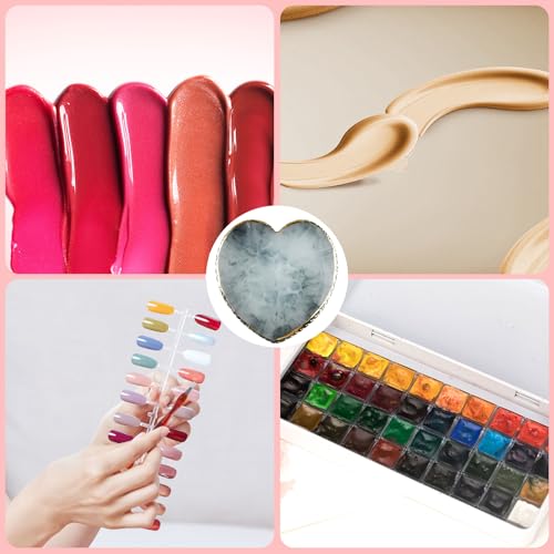 Resin Nail Art Palette with Spatula - Gray Mixing Plate