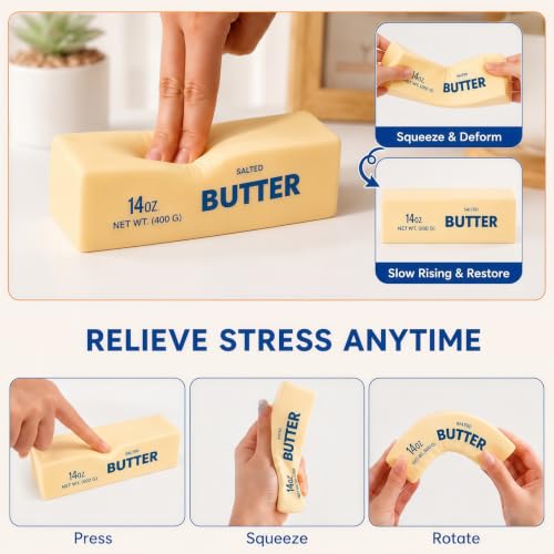 Giant Butter Squishy Toy | Slow Rising Stress Relief Squeeze