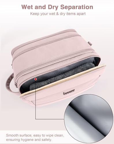 Toiletry Bag with Wet Dry Separation & Waterproof Compartment