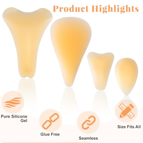 Silicone Concealer Pad for Women - 4-Pack Seamless Reusable