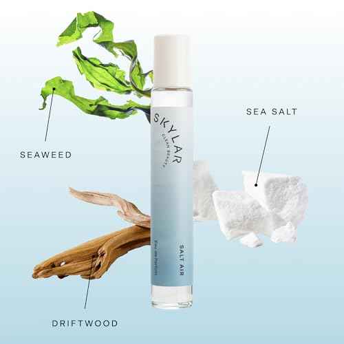 Skylar Salt Air Eau de Parfum - Hypoallergenic & Clean Perfume for Women & Men, Vegan & Safe for Sensitive Skin - Fresh Perfume with Notes of Driftwood, Sea Salt & Seaweed - 10mL /0.33 Fl oz