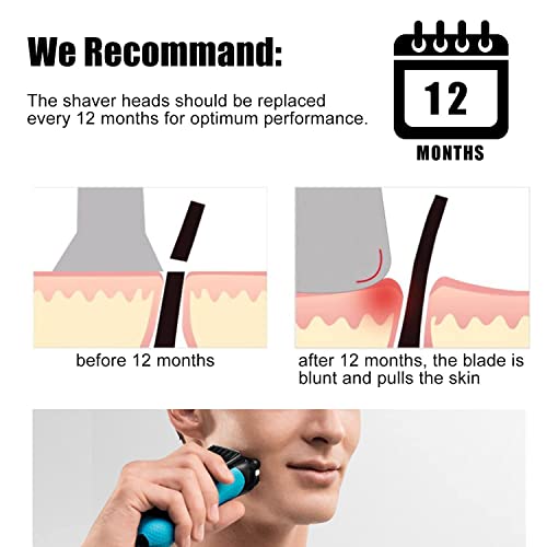 21B Shaver Blades for Braun Series 3 Replacement Head&for Braun s3 Wet and Dry Replacement Head, 21B Foil and Cutter Compatible with Braun Series 3 Electric Razors 300s,310s,3010s,3040s,5409,340s-4
