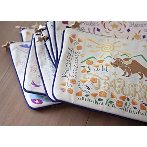 Catstudio Astrology Zipper Pouch, 5x7 Travel Toiletry Bag, Makeup Bag, Dog Treat Pouch, or Travel Purse