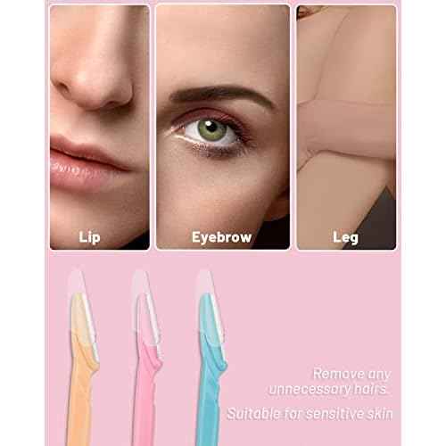 Eyebrow Razor for Women, 120 Pcs Dermaplaning Tool for Face Professional, Face Razor for Women Facial Hair Remover