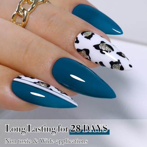 Double Rhythm Lake Blue Gel Polish 15ml – Same Color Same Bottle, Soak-Off DIY Manicure