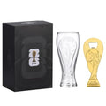 FIFA World Cup 2026 Pilsner Beer Glass & Trophy Bottle Opener Set