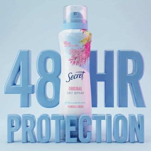 Dry Spray Antiperspirant Deodorant for Women - 48hr Odor Protection, Powder Fresh, 4.1 oz (Pack of 3)