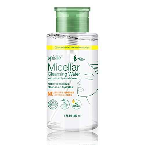 Epielle Micellar Cleansing Water | Makeup Remover for All Skin Types | Gently Cleanses Skin | 8 Fl Oz (1 Pack) | Ideal for Beauty Gifts, Spa Days, Gift Sets | Korean Skincare