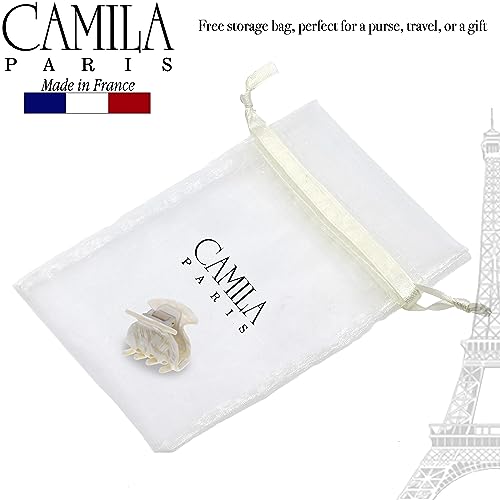 Camila Paris 1.5-Inch White Hair Claw Clip for Women