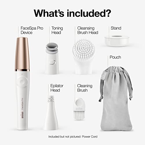 3-in-1 Facial Epilator and Cleansing Brush with Toning Head