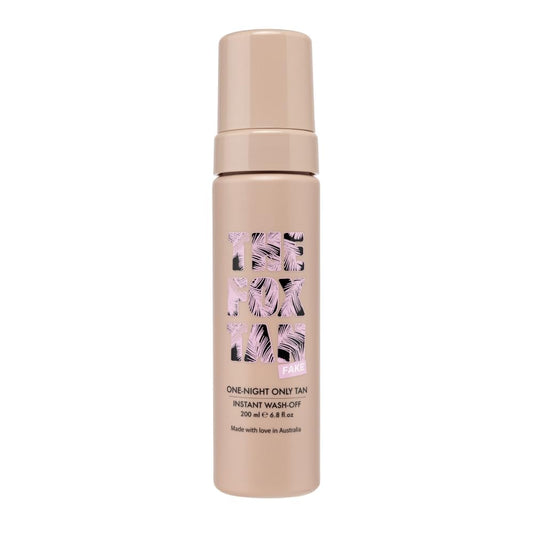 The Fox Tan One-Night Only Instant Tan Wash-Off Mousse, Fast Drying, Temporary Tan Formula For Face & Body, Vegan & Cruelty Free, 200mL