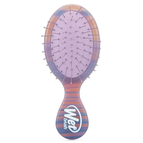 Wet Brush Mini Detangler Hair Brush, Purple (Desert Afterglow) - Detangling Travel Hair Brush - Ultra-Soft IntelliFlex Bristles Glide Through Tangles with Ease - Pain-Free - All Hair Types