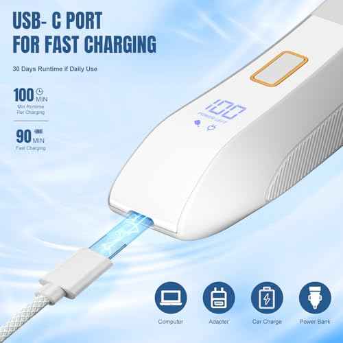 Bikini Trimmer for Women, 3 in 1 Electric Shaver for Women, Waterproof Pubic Body and Nose Hair Trimmer, Rechargeable Electric Razor for Underarm Leg Arm Body Nose