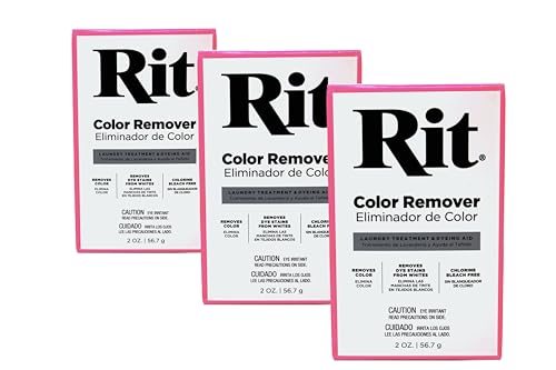Rit Color Remover Powder - Non-Chlorine Fabric Dye (Pack of 3)