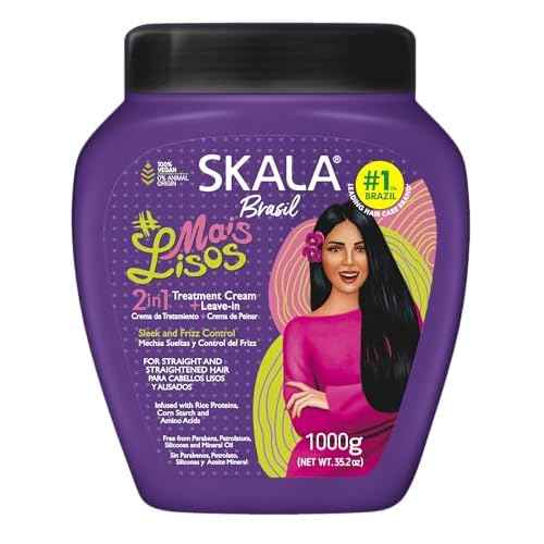 SKALA Mais Lisos Hair Type 1A - Hydrate Waves, Anti-Frizz 2 IN 1 Conditioning Treatment and Combing Cream