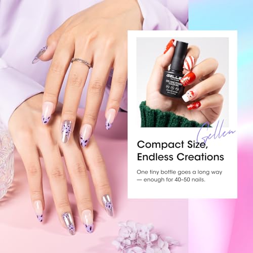 GELLEN 24-Piece Gel Nail Polish Kit - 20 Colors, Cat Eye & Top Base Coats