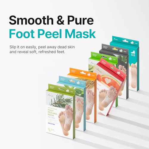 Ariul Charcoal Foot Peel Mask - Exfoliating Socks for Dead Skin (2 Pairs)