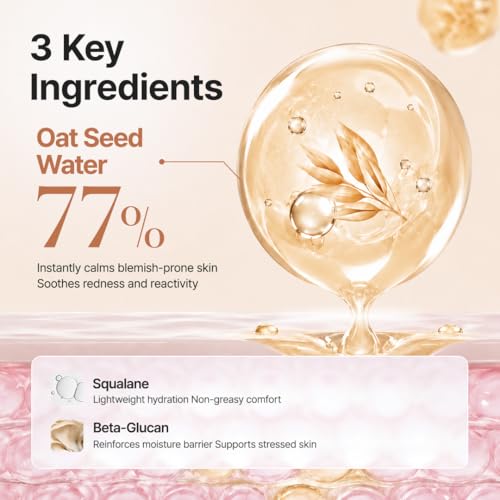 PURITO Oat Calming Gel Cream for Sensitive Skin - 3.38 fl oz, Vegan & Fragrance-Free