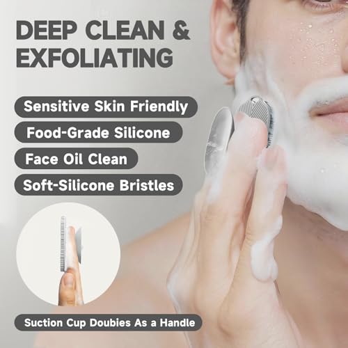 Silicone Face Scrubber Set - Soft Exfoliator for Sensitive Skin