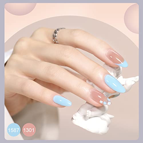 GAOY 42-Piece Gel Nail Polish Set with Base, Glossy & Matte Top Coats