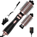 OKWRAP 3-in-1 Rotating Hair Dryer Brush with 2 Detachable Brushes