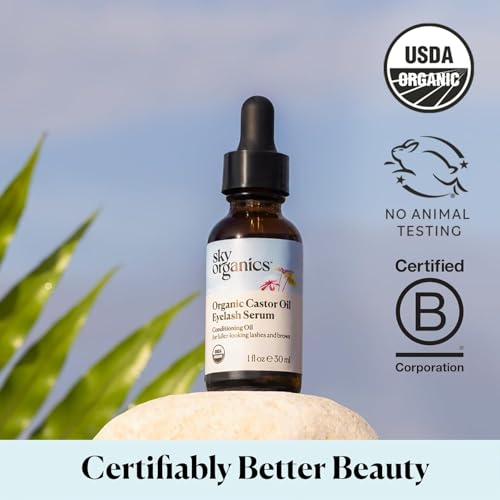 Sky Organics Organic Castor Oil Eyelash & Brow Serum 1oz