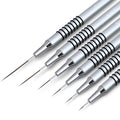 Komall 6Pcs Metallic Nail Art Liner Brushes Set - Fine Detail Drawing Pens