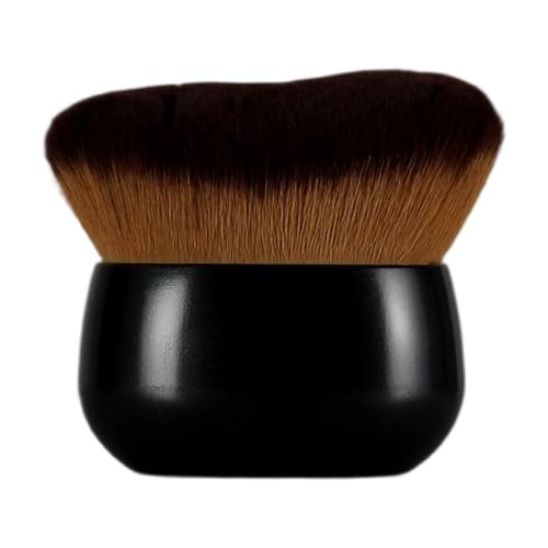 Extra Large Body Makeup Brush Kabuki Brush for Foundation & Bronzer, 75 mm Wide-headed Kabuki Brush Provides More Even&Pretty Application, Sunscreen Face&Back Makeup Brush, Wet & Dry Use (Black)