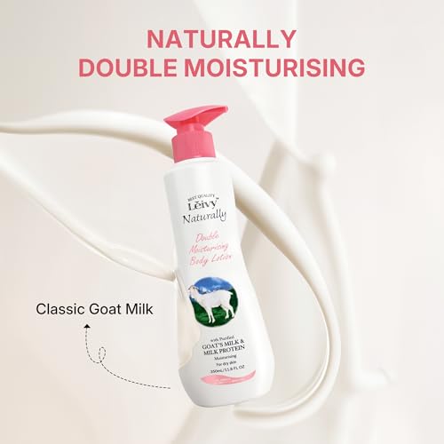L?ivy Goat Milk Body Lotion, Fresh & Cozy, Deeply Moisture Skin Care, Lightweight & Non-Greasy, for All Skin Types with Vitamins E & Hydrolyzed Milk Protein, White, 11.8 fl oz