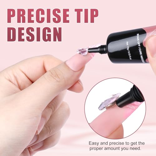 MEKK No Wipe Rhinestone Nail Glue 15g - Strong Adhesive for Gems & Charms