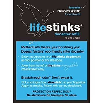 Duggan Sisters Lifestinks regular strength lavender deodorant refill 4.5 ounce