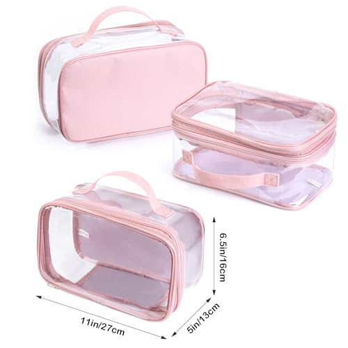 Clear Travel Makeup Bag - TSA Approved Toiletry Organizer
