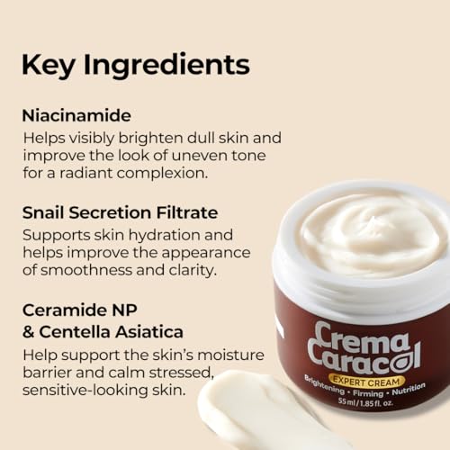 Expert Snail Mucin Cream with Niacinamide, Ceramide Complex, Dual Radiance Moisturizer Ideal for Use After Spot Care, Uneven Skin Tone & Hydration, Korean Skincare 1.85 fl oz