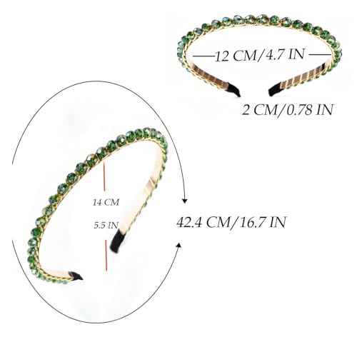 Headbands for Women Rhinestone Beaded Headband, Head Bands for Women's Hair Fashionable Handmade Crystal Beaded Elastic hairbands Lady Women Girls Hair Jewelry Accessories