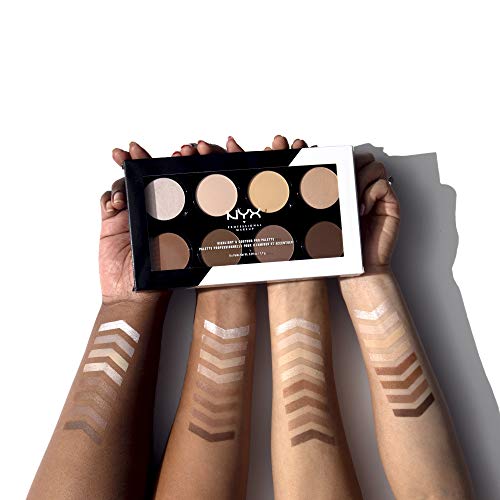 NYX Professional Makeup Highlight & Contour Pro Palette – 8 Shades