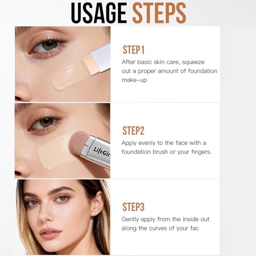 Dual-Ended Foundation Stick with Brush - Full Coverage