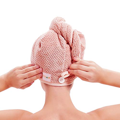 Microfiber Hair Towel Wrap 2-Pack Quick Dry Anti-Frizz
