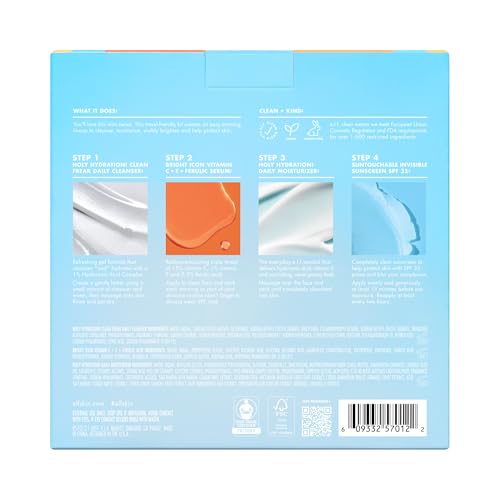 e.l.f. Wake the e.l.f. Up Travel Skincare Kit – 4 Essentials