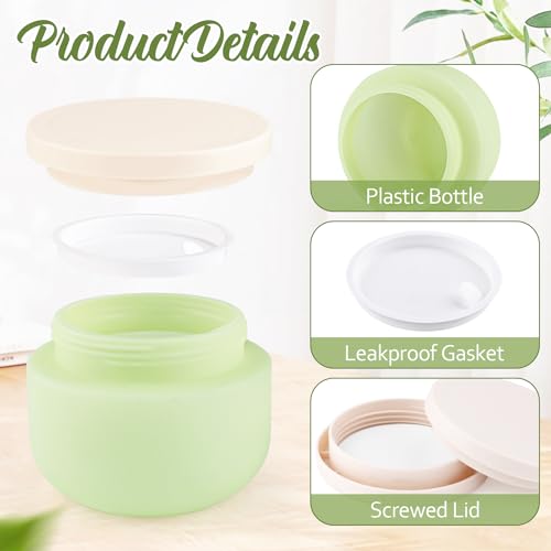 8 Oz Plastic Cosmetic Jars with Lids - Wide Mouth Storage Containers