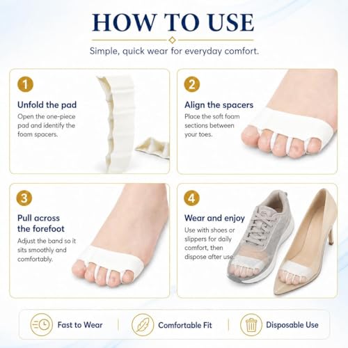 Disposable Toe Separators for Women & Men, 24 Pairs