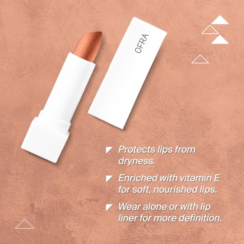 Ofra Caramel Lipstick - 24hr Long Lasting, Pigmented & Moisturizing