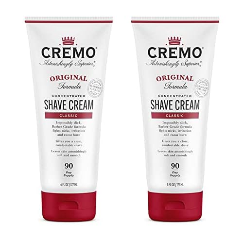 Cremo Barber Grade Original Shave Cream Bundle with Astonishingly Superior Ultra-Slick Formula, 6 Fl Oz (2 Pack)