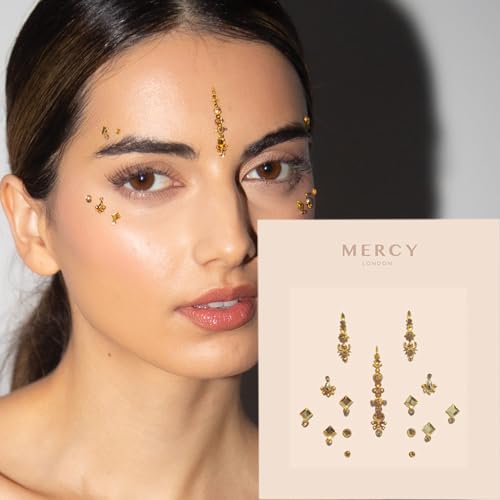 Gold Crystal Bindi Face Jewels Multipack