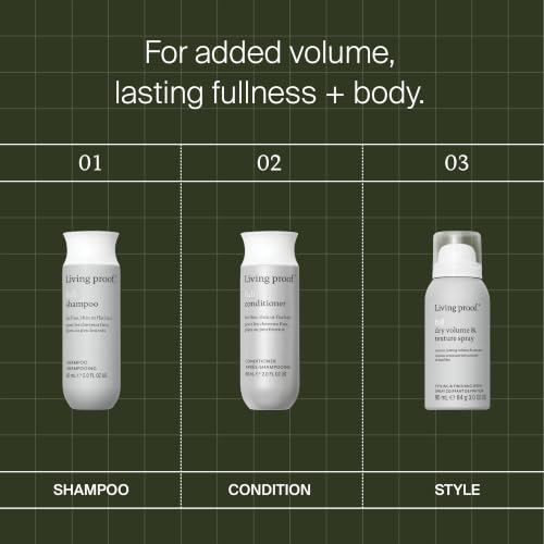 Living Proof Full Franchise Trial Kit - Travel Size Shampoo, Conditioner & Texturizer Spray for Voluminous Hair