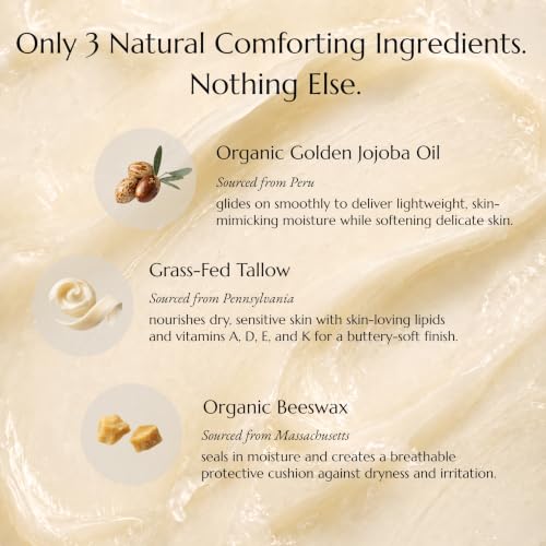 Baby Moisturizing Balm for Eczema & Sensitive Skin - Organic, Safe, 3-Ingredient Stick