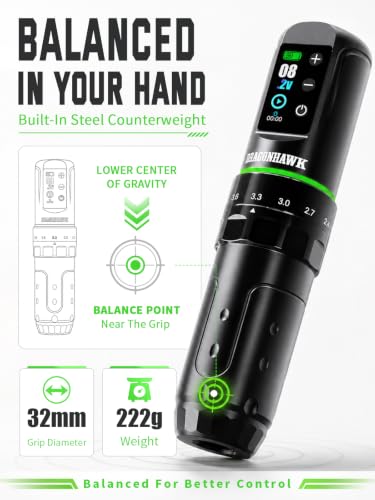 Dragonhawk L3 Wireless Tattoo Kit – Beginner Pen Machine